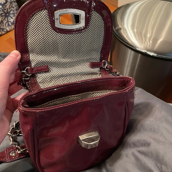 Steve Madden Patent Burgundy Crossbody Bag - Picture 10 of 16